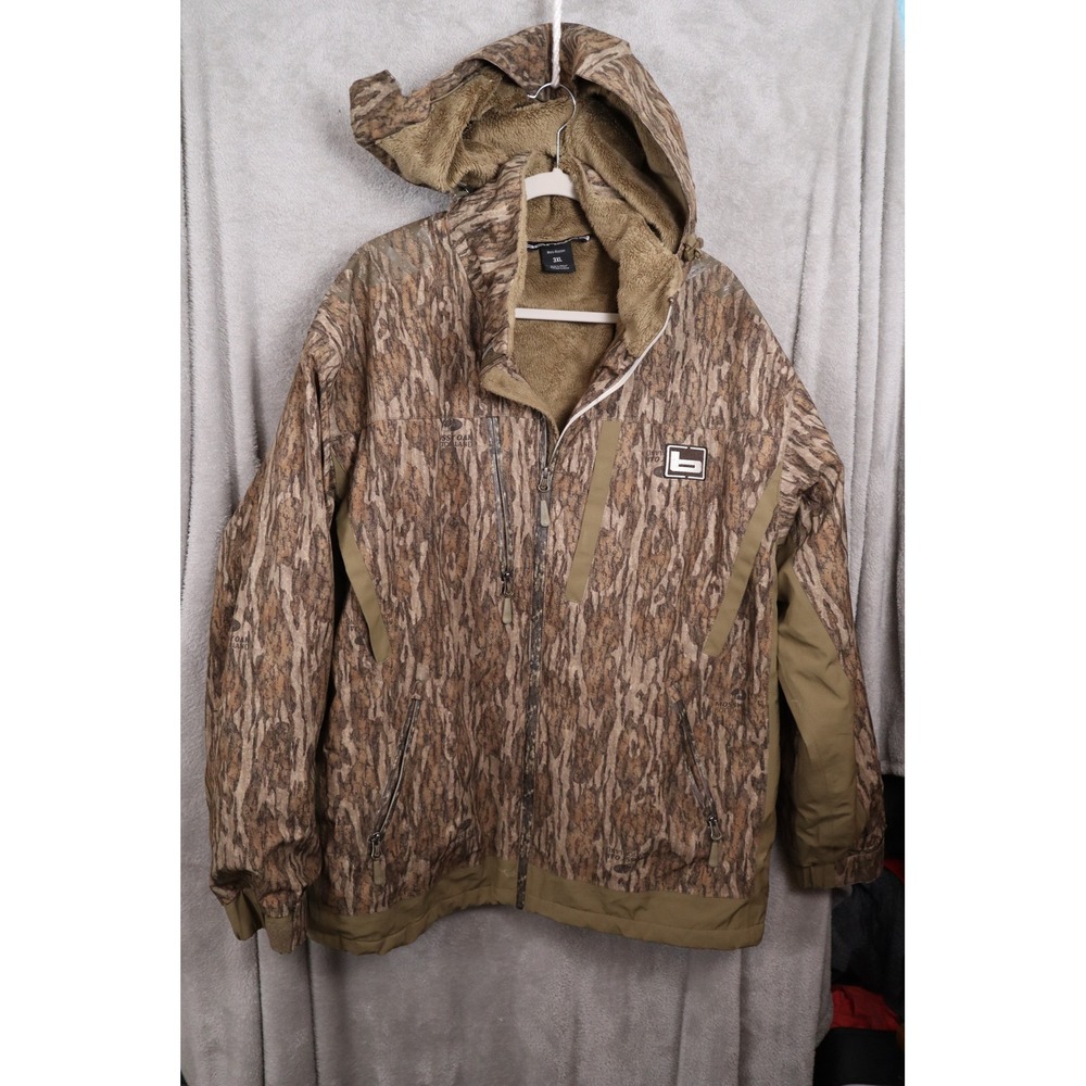 Banded Mossy Oak Bottomland Camo Fleece Lined Hunting Jacket Mens 3XL Full Zip